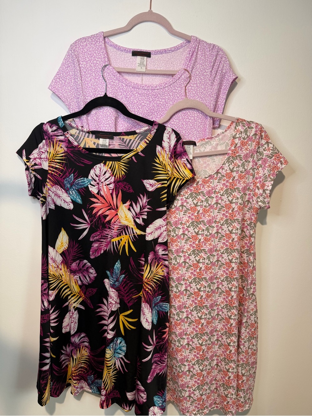 Sensational Collection Floral Tropical Swing Dress Bundle 3 Pack Size Large